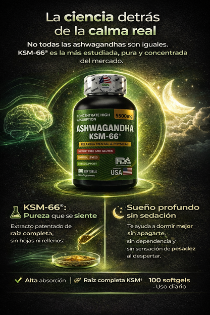 ASHWAGANDHA 5500 KSM-66 SOFTGELS