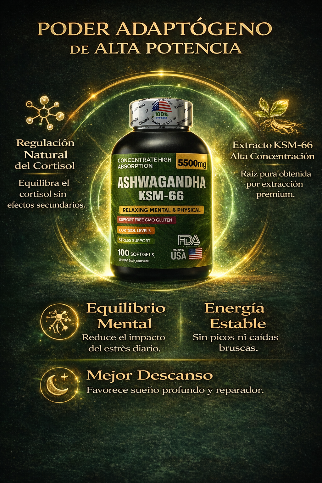 ASHWAGANDHA 5500 KSM-66 SOFTGELS